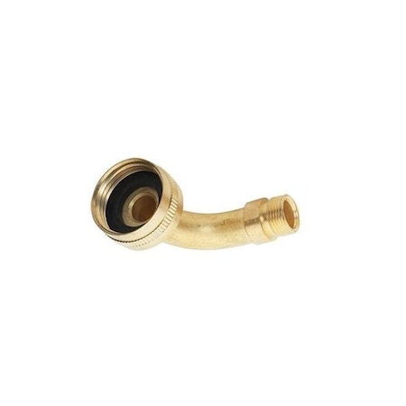 Ez-Fluid 3/8in Comp x 3/4inFHT, Brass Dishwasher Elbow with Nuts & Sleeve EZEL